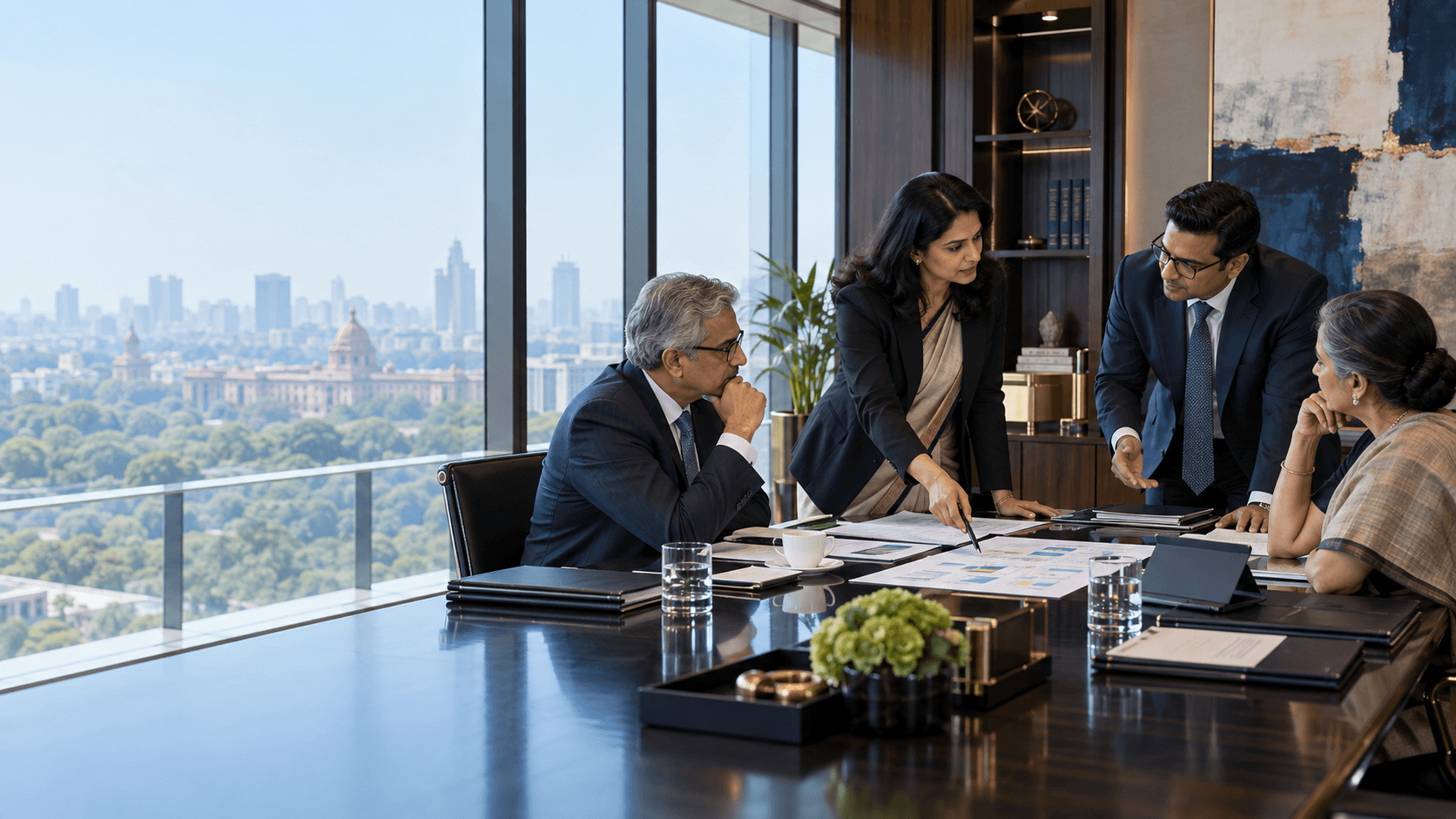 Corporate lawyers advising an Indian company board on governance and strategy